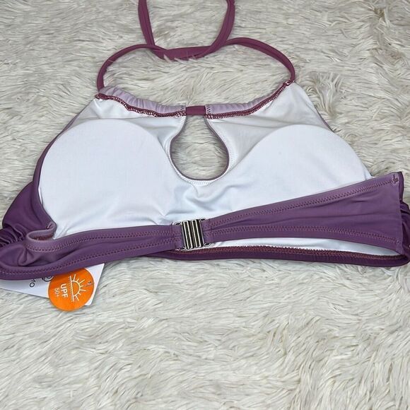 Pinkblush Lavender Ombre Keyhole Front Halter Two-Piece Bikini Set Nwt Large - Picture 6 of 14